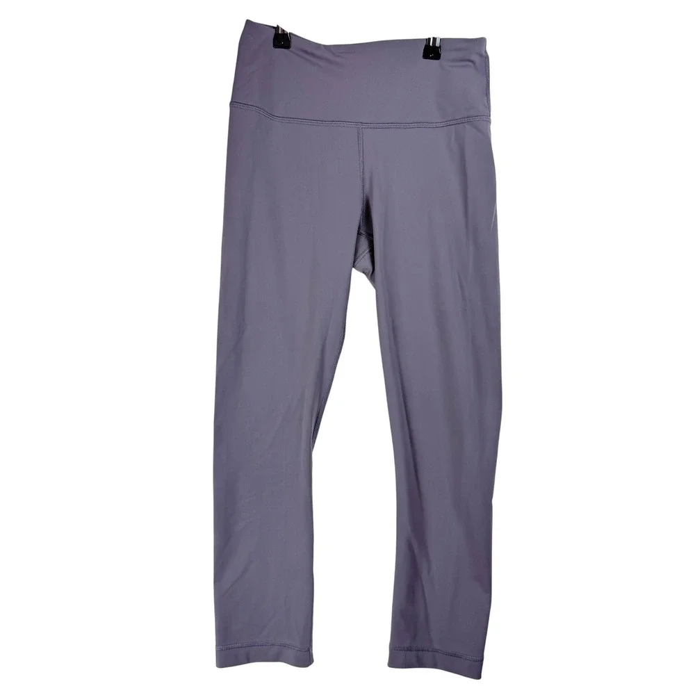 90 Degree by Reflex Womens‎ High Waisted Cropped Leggings Purple Size Small